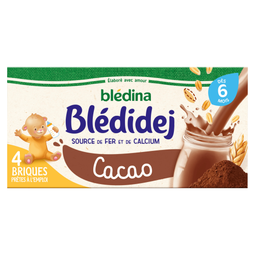 Sữa ngũ cốc Bledina 6m+ (Cacao)(250mlx4)